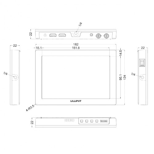 Lilliput Q5 Moniteur HDMI/SDI 5 Pouces Location - SOSCINE